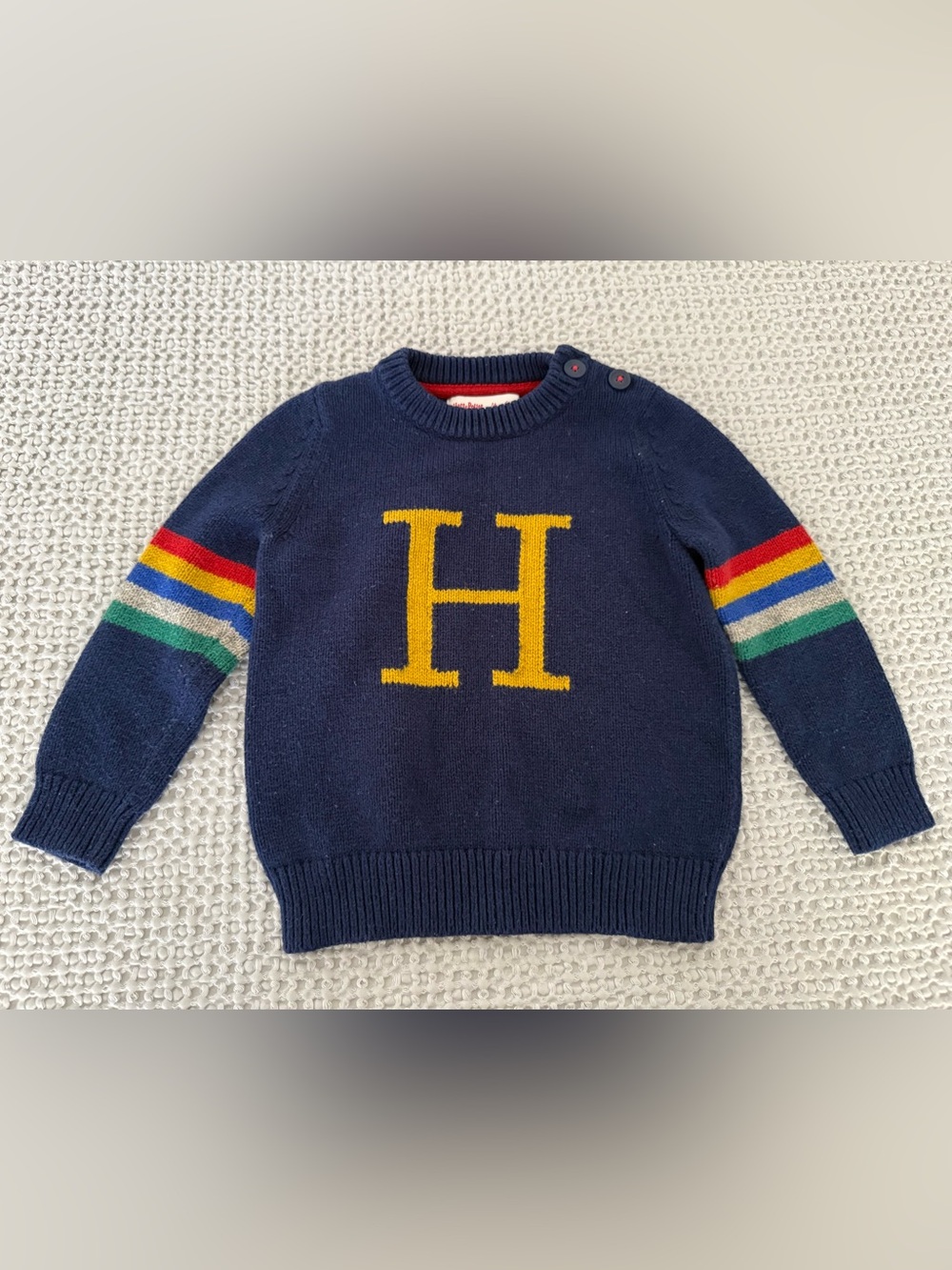 Mini Boden Harry Potter Navy Sweater with Red Accent boys size 3-4Years